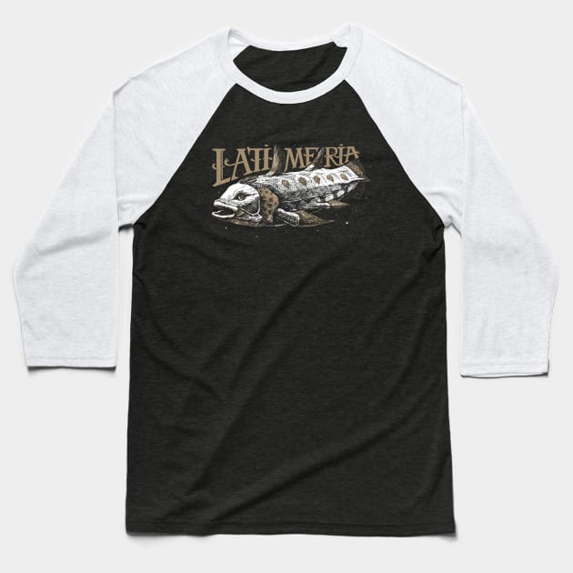 Latimeria Fish Baseball T-Shirt by pakowacz